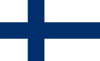 La bandera nacional de Finlandia se muestra como una pegatina plana.