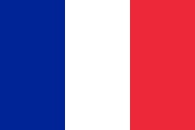 La bandera nacional de Francia se muestra como una pegatina plana.