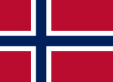 La bandera nacional de Noruega se muestra como una pegatina plana.