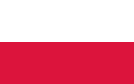 La bandera nacional de Polonia se muestra como una pegatina plana.