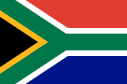 The national flag of South Africa is shown as a flat sticker