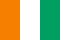 National Flag of country Côte d'Ivoire (Ivory Coast)