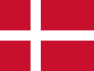 The flag of Denmark has a red field with a large white cross that extend to the edges of the field. The vertical part of this cross is offset towards the hoist side.