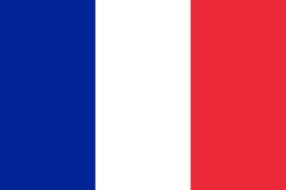 The flag of France is composed of three equal vertical bands of blue, white and red.