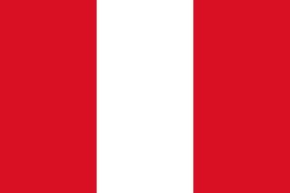 The flag of Peru is composed of three equal vertical bands of red, white and red, with the national emblem centered in the white band.